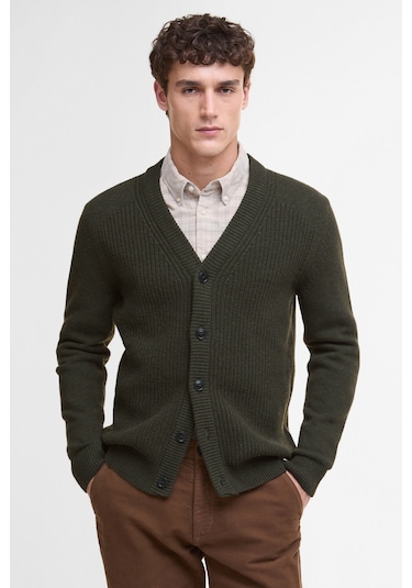 Barbour Mainland Knitted Hırka Ol51 Olive Yeşil