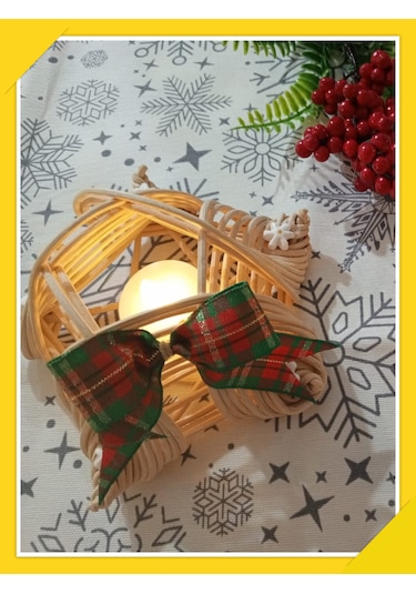 Bambu Noel Mumluk 3'lü Tealight Bej