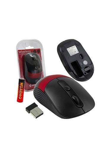 Everest Sm-18 2.4 Ghz Usb Kablosuz Optik Mouse Gri Siyah Kırmızı