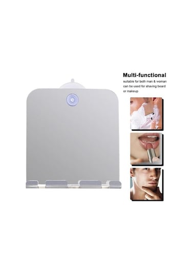 1 Takım Duş Aynası Vantuzlu Duvara Monte Akrilik Buğu Önleyici Tıraş Makyaj Aynası Banyo İçin Kare Diğer