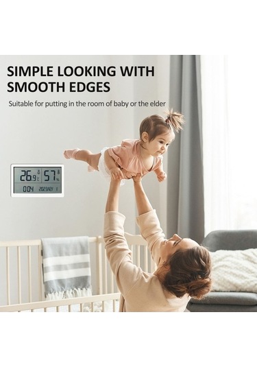 Pazly Gm1372 Yüksek Hassasiyetli Dijital Termometre İç Mekan Sıcaklık Nem Ölçer Bebek Odası