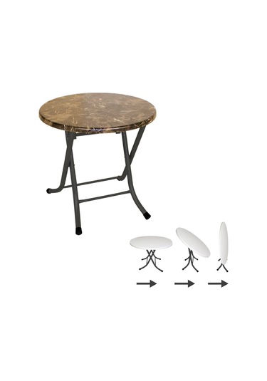 Beymobilya Klasik Katlanır Werzalit Yuvarlak Tabla Masa Q70 (520892271)