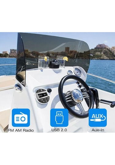 Labarka Marin Multimedya Teyp - Bluetooth, USB, 4x50 Watt - Yuvarlak