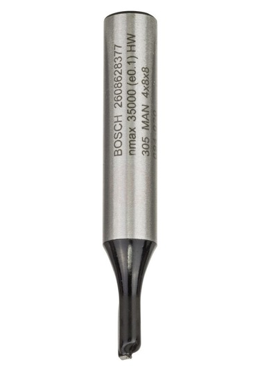 Bosch Standard Seri Ahşap İçin Tek Oluklu 8x4x51 MM Sert Metal Düz Freze Ucu - 2608628377
