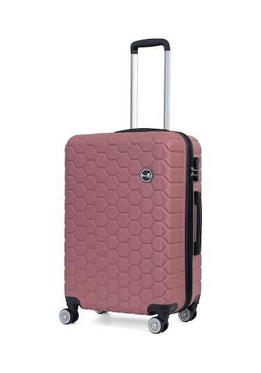 Reymond Luggage Altıgen Abs Seyahat Valizi, Orta Boy Pudra
