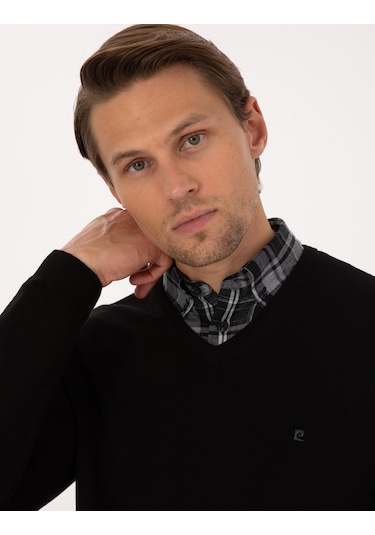 Pierre Cardin Erkek Siyah Kazak /triko 50314190-vr046 Siyah