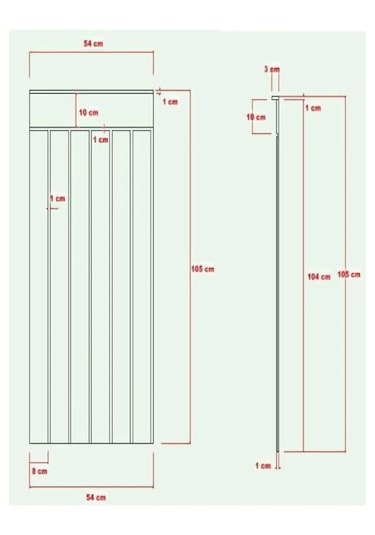 Dekoratif, Duvar Çıtası, Ahşap Duvar Paneli 54x102 3 Lü Paket