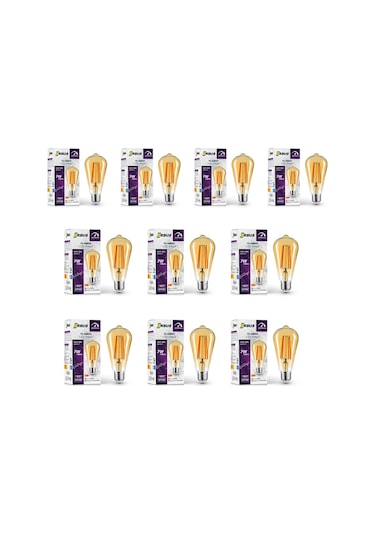 7w E27 Filament Led Ampul - Dim Edilebilir - Dst58 10 Adet