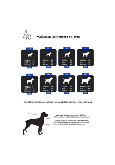 A40 Dısco - Su Geçirmez Yağmurluk - Polar Astarlı 3xl
