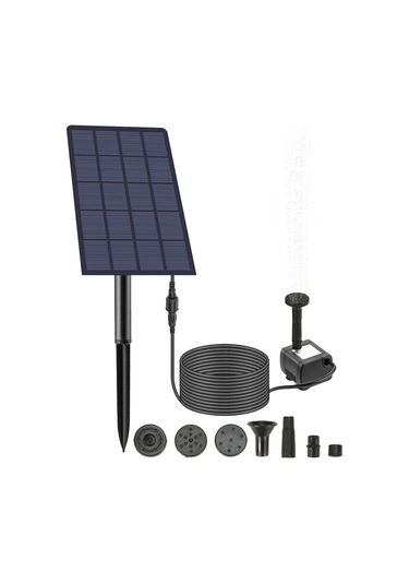 4 Nozullu 2.5 W Dıy Birdbath Dalgıç Güneş Çeşmesi Pompası