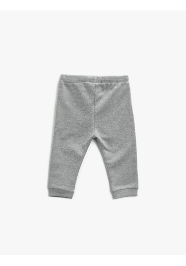 Koton Beli Bağlamalı Basic Eşofman Altı Gri Melanj 1ymb48529ok