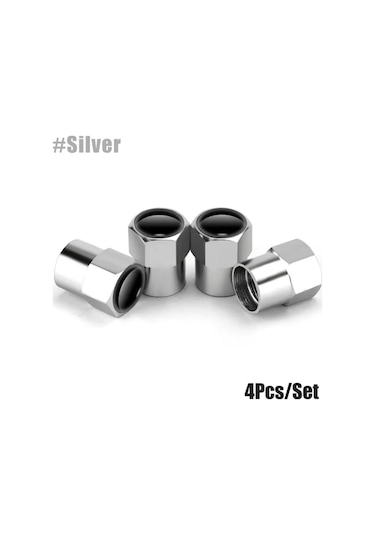 Gümüş-sline-4 Adet/takım Metal Araba Jant Lastik Vana Kapakları Kök Kılıf Kapakları Audi Sline A1 A3 A4 A5 A6 A7 A8