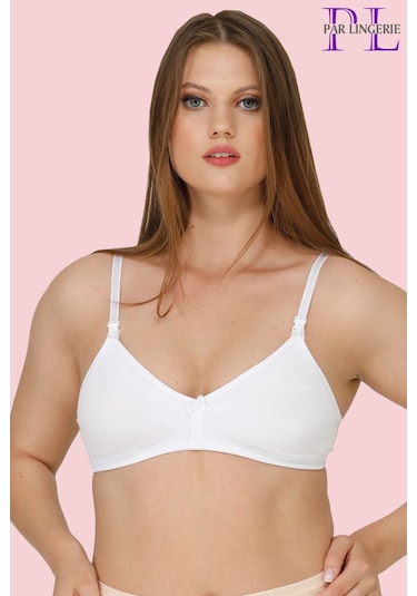 Par Lingerie Hamile Emzirme Sütyeni Kapsız Beyaz