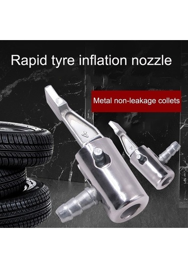 Fastbuy 2 Adet Araç Pompa Boru Bağlantısı, Lastik Ağız, Hızlı Bağlantı, Şişme Pompa Döndürme Aksesuarı Diğer