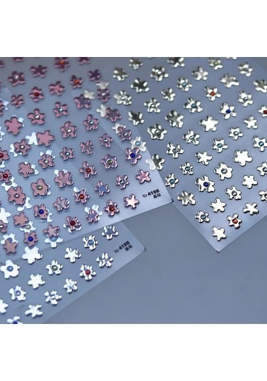 Flybuy 5d Japon Tarzı Vintage Çiçekli Tırnak Sanatı Boncuklu İnci Ta311jz