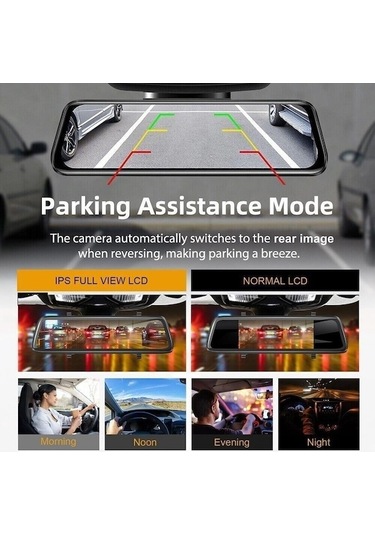 Tongxida 10 Hd 1080p Çift Lens Ters Kamera, Gece Görüşü Ve Arka Kamera