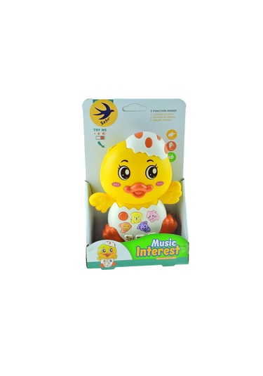 Oyuncak Ördek Sevimli Yavru Ördek Işıklı Sesli Mini Ördek 15 Cm