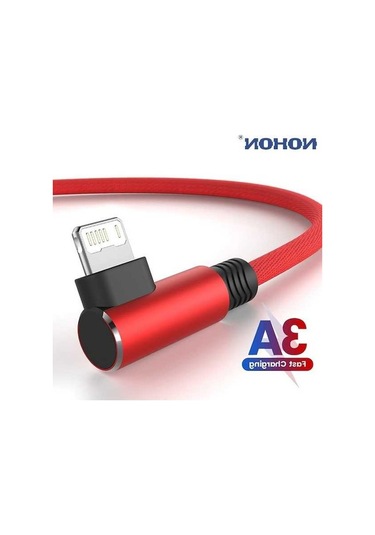 Prestigegoods 90 Derece Usb Kablosu İphone 13 12 11 Pro Max X Xr 6 7 8 Plus Se2 İpad Uyumlu Uzun 3m Hızlı Şarj Veri Kablosu