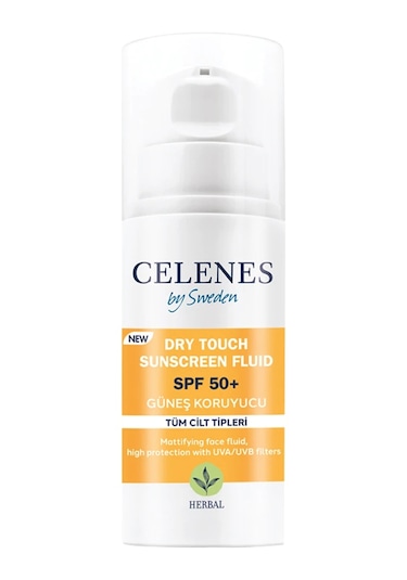 Celenes Herbal Dry Touch Fluid Koruyucu Güneş Kremi SPF50+ 50 ML