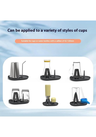 Suntek Kahve Kupa Su Bardak Rafı Taşınabilir Şişe Gri