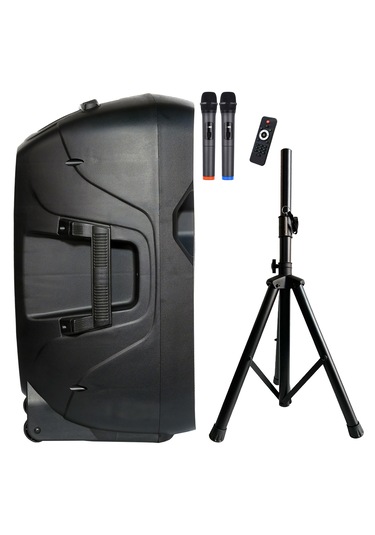 Hs-1500a Mikrofonlu Taşınabilir Portatif Ses Sistemi 12" 1500w