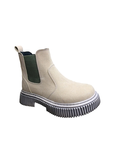 Ortopedikal 1087 Filet Unisex Erkek Ve Kız Çocuk Bot Bej Süet Yanı Lastikli Ve Fermuarlı Anatomik Bej