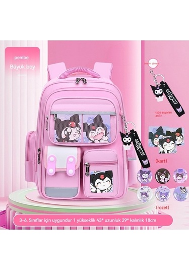 Weichuang01 İlkokul Öğrenci Çantası, Hafif, Çocuk Sırt Çantası, Weichuang01 Boy, 3-6. Sınıf, Pembe