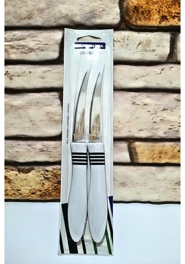 Tramontina Lazer Kesim Sebze Bıçağı 2 Adet- Orta-beyaz Beyaz