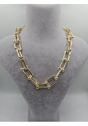 Altın Kaplama Tifany Taşlı Kolye Altın