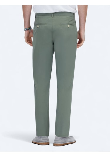 Haki Dokuma Slim Fit Casual Pantolon Haki