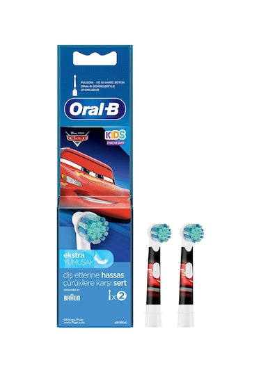Oral-B Cars Çocuklar İçin 2'li Diş Fırçası Yedek Başlığı EB10