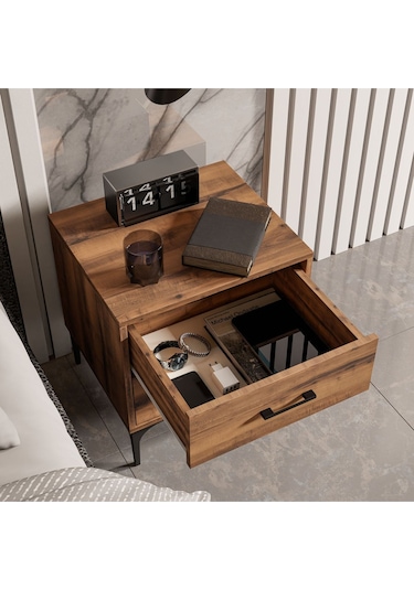 3670 Zen 2 Çekmeceli Ayaklı Komodin Hat Rengi