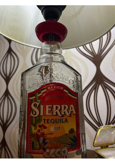Sierra Tequlıa Şık Tasarımlı Şişe Abajur Krem