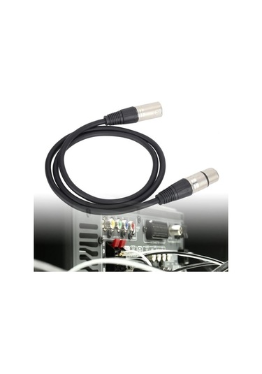 10 Metre Xlr Mikrofon Kablosu Siyah Erkek Dişi Ses Kablosu