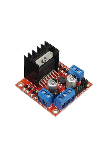 L298N Çift Motor Sürücü Kartı - Voltaj Regülatörlü