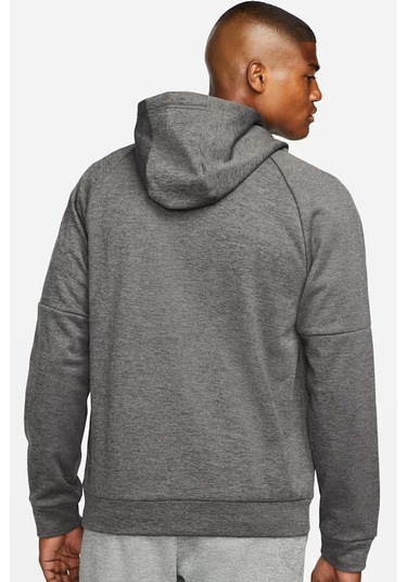 Nike Therma Fit Full Zip Hoodie Erkek Kapüşonlu Termal Fermuarlı Sweatshirt Antrasit Antrasit