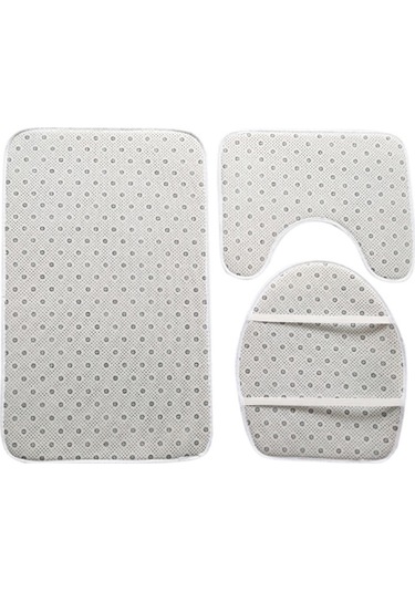 3 Adet Kaymaz Banyo Paspası, Noel Baba Ve Kardan Adam Desenli Klozet Kapağı Örtüsü Ve Halı, Noel Ve Yeni Yıl Ev Dekorasyonu