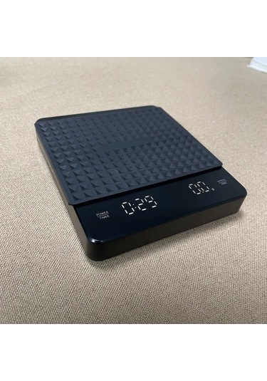 Xuweiwei Usb Şarj Edilebilir Dijital Kahve Terazisi Siyah 3kg 01g Hassas G Ml Oz Abs Plastik Ev Mutfak Kullanımı Siyah