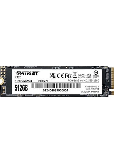 Patriot P320P512GM28 P320 512 GB M.2 2280 PCIe Gen3 X4 SSD