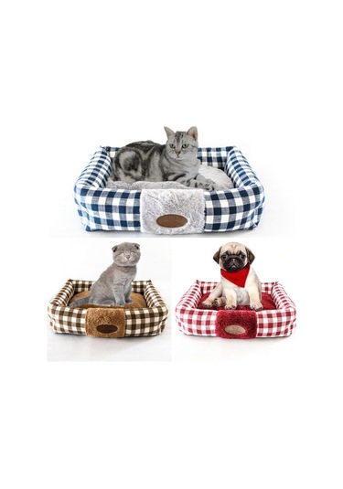 Geeroyoo Yumuşak Sıcak Evcil Hayvan Yatağı Bordo S