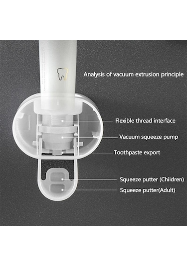 Siyah Otomatik Diş Macunu Dispenseri Banyo Aksesuarları Ev Banyo İçin Diş Fırçası Tutucu Diş Kremi Dağıtıcı Siyah
