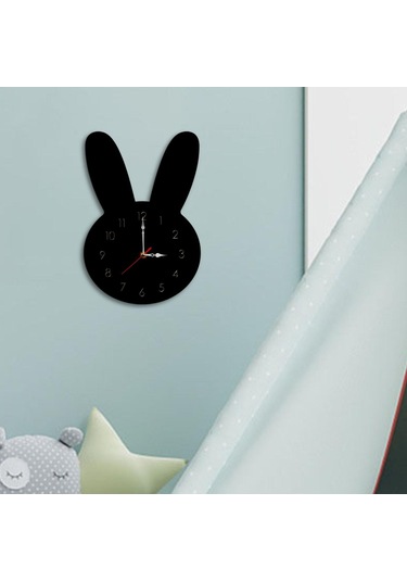 Homyl Sessiz Duvar Saati Oda Süslemeleri Çocuk Ev Ofis Siyah Siyah Çok Renkli