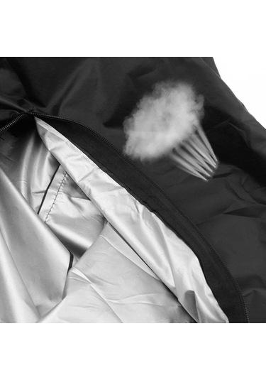 Vkemall Siyah 173x76x51cm Dış Mekan Depolama Çantası - Su Geçirmez 210d Oxford Kumaş, Uv Koruma Ve Taşıma Kolu