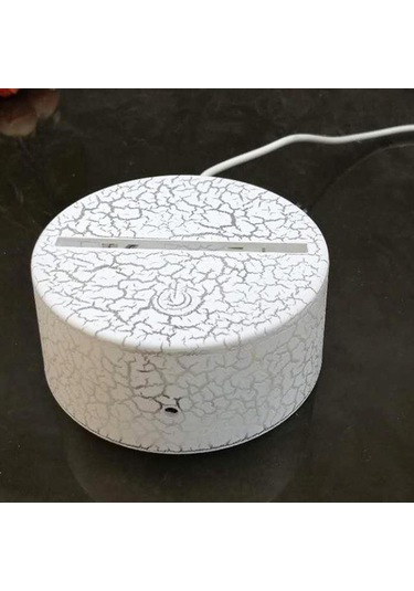 Suntek Led 3d Lamba Tabanı Usb Gece Lambası Tutucu Beyaz-krank Beyaz Krank Diğer