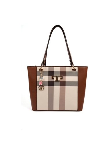 Silver Polo Kadın Omuz Çanta 1176 Krem-taba