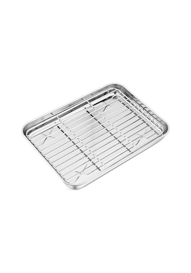 Xurunkeji Çıkarılabilir Soğutma Raflı Paslanmaz Çelik Fırın Tepsisi Yapışmaz Cips Sepeti Fırın Kabı Izgara Barbekü Tepsisi Aksesuarları, B Gümüş Xurunkeji Çıkarılabilir Soğutma Raflı Paslanmaz Çelik Fırın Tepsisi Yapışmaz Cips Sepeti Fırın Kabı Izgara Barbekü Tepsisi Aksesuarları, B Gümüş