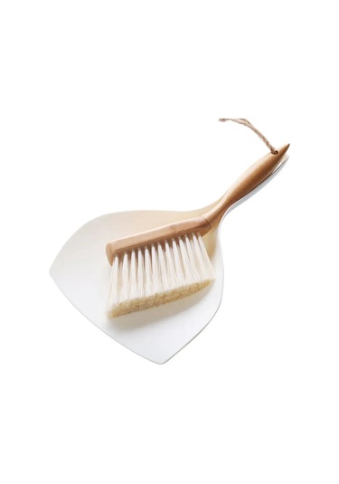 Geeroyoo Mini Bambu Süpürge Ve Faraş Seti - Ergonomik Tasarım, Klavye Ve Yüzey Temizliği İçin İdeal