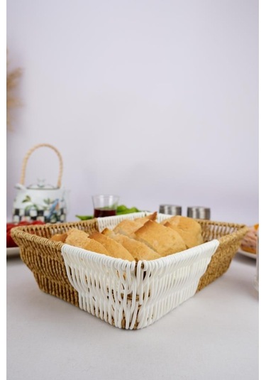 Digithome Rattan Ekmek Sepeti Dikdörtgen Ekmeklik 28 Cm Kahverengi G/16 C1-1-289 Kahverengi