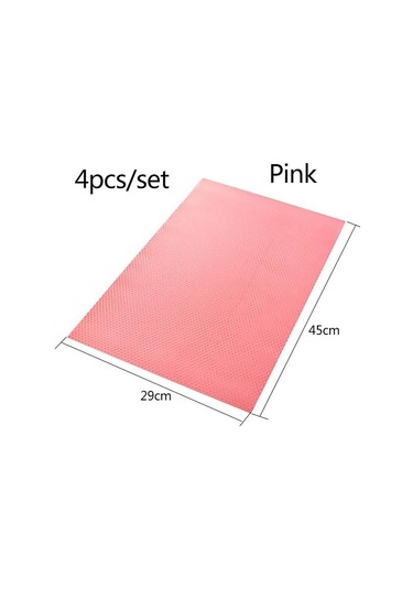 Pembe 4 Adet Buzdolabı Pedi Antibakteriyel Zehirli Küf Nem Pedi Su Geçirmez Buzdolabı Paspasları Pembe