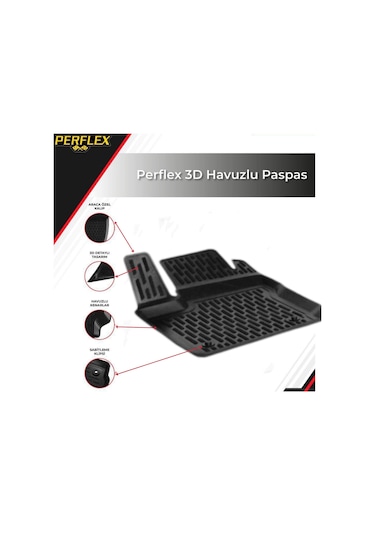 3d Paspas Siyah Ford Courier 2014+